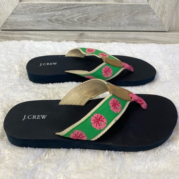 J. CREW FACTORY Floral  Pink, Green Silk Ribbon 6 - Picture 5 of 6